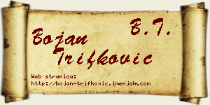 Bojan Trifković vizit kartica